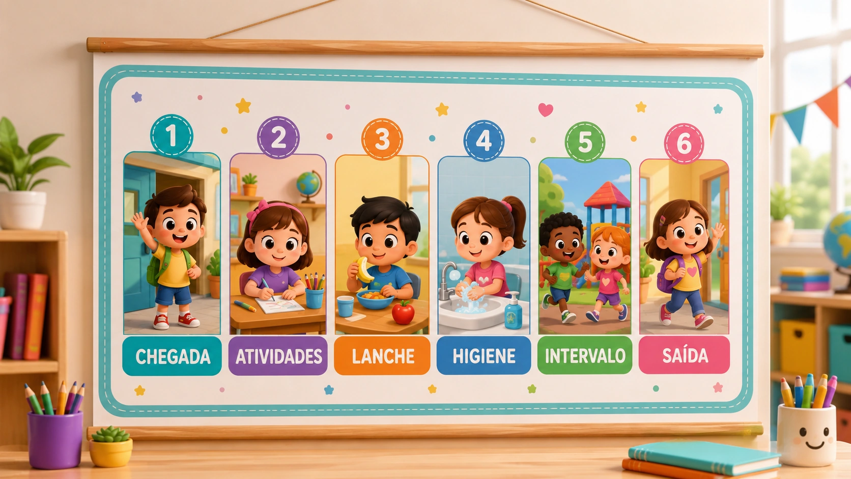 Cartazes Visuais para Rotina