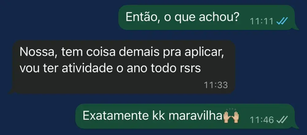 Depoimento real de professora via WhatsApp