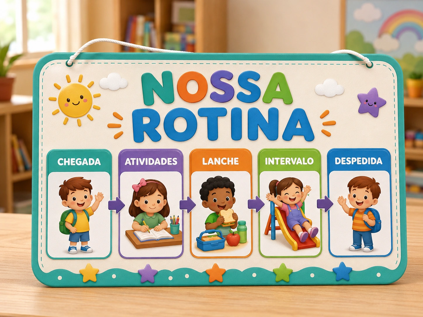 Recursos visuais para rotina